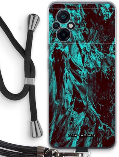 Case Company® - Hoesje met koord geschikt voor Xiaomi Poco M5 hoesje met Koord - Ice Age - Telefoonhoesje met Zwart Koord - Bescherming aan alle Kanten en Over de Schermrand