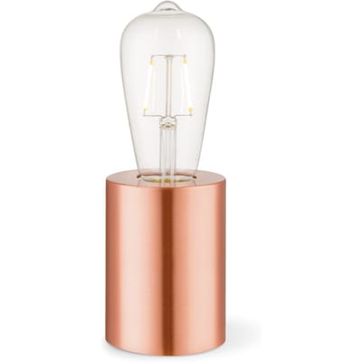 Home Sweet Home - Klassieke tafellamp Dry Rond - Koper - 7,5/7,5/10cm - bedlampje - geschikt voor E27 LED lichtbron - gemaakt van Metaal