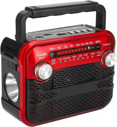 Hand Crank Radio - Draagbare Audio - Outdoor Activiteiten - Duurzame Energie - 15x8x12 cm