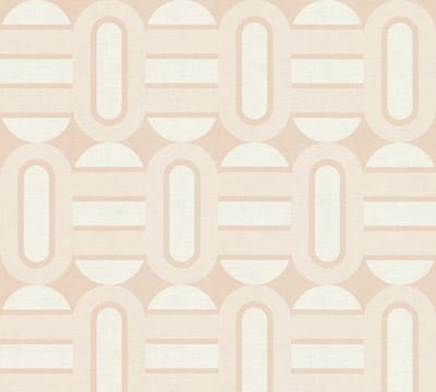 RETRO BEHANG | Grafisch - beige crème roze - A.S. Création Retro Chic