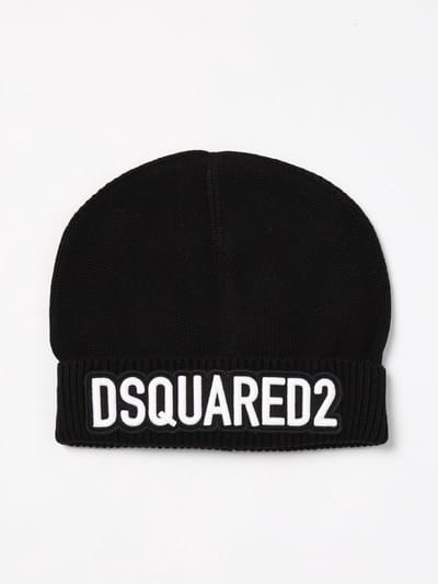 Knit Beanie with Logo Kids - Black Hats