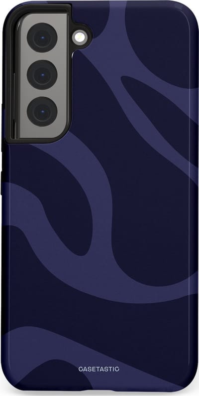 Casetastic Hoesje Geschikt voor Samsung S22 - Stijlvolle Beschermende Duo-layer Case - Diepzee Marine Golven