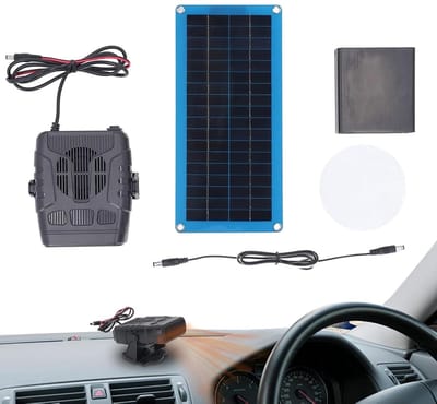 Zonnepaneel Verwarming - Draagbare Heater - Buiten Verwarmen - Auto Solar Lader - 43.5 x 20 cm - Zwart