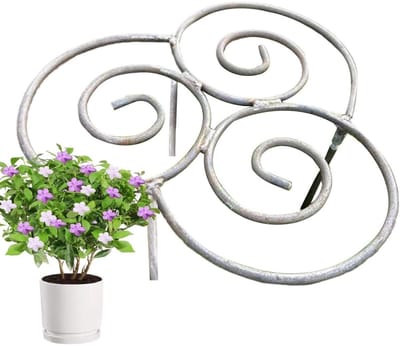 longziming -Pioenroos Ondersteuning - Bloemensteun - Metalen Plantenrek - Weerbestendige Coating - Decoratief Rankenpatroon - Metaal - Vroege Steun Voor Scheuten - Ideaal Voor Borders En Terrassen - 1 Stuk