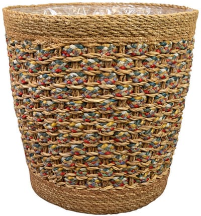 Ter Steege Plantenmand voor Binnen Zeegras Beige-Multicolour D 29 cm H 29 cm Opening 28 cm