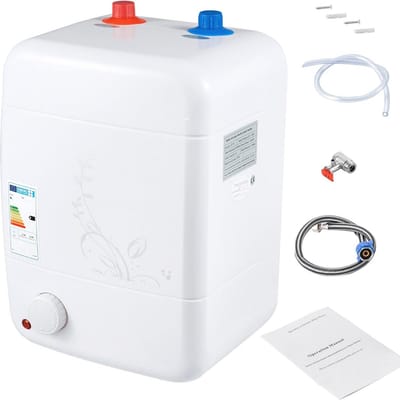 Kleine ondertafel boiler 8 liter - 1500W temperatuur instelbaar
