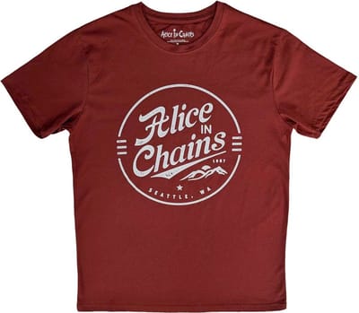 Alice In Chains - Circle Emblem Heren T-shirt - M - Rood
