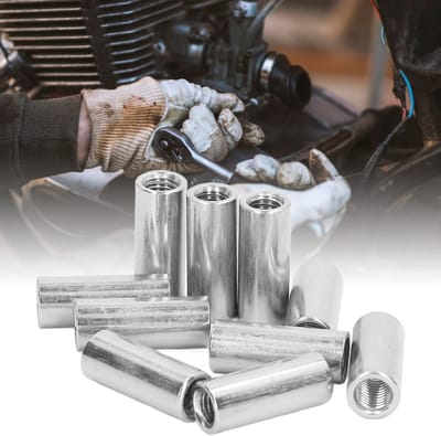 Dailygoods- Koppelingsmoeren Set van 10 Stuks - Ronde Connectormoeren - 304 Roestvrij Staal - 30 Mm Lengte - Duurzaam en Corrosiebestendig - Verbindingselementen