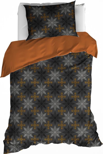 De Witte Lietaer Dekbedovertrek Frostine Honey - Eenpersoons - 140 x 200/220 cm - Katoen Flanel