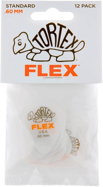 Dunlop 428P60 Tortex Flex Standard Plectrum 0.60mm 12-Pack - Plectra, zakje met 12 stuks