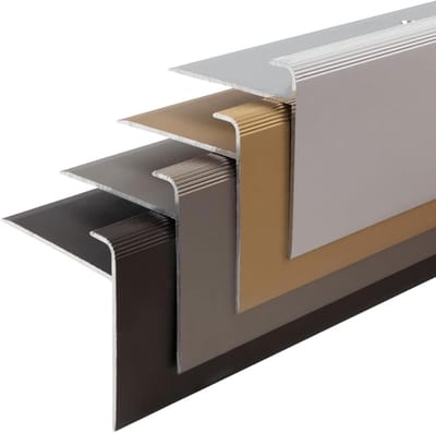 Traprandprofiel - Trapprofiel Randafwerking - Trap Veiligheid - F-vorm - 100 cm - Goud