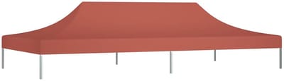Partytentdak - 3 x 6 m - Terracotta - 270 g/m² - 600D Oxford met PVC-Coating - UV- & Waterbestendig - Vervangingsdoek voor Partytent en Vouwtent - Exclusief Frame - Sfeervol Prieeldak