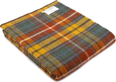Plaid zonder franje Tartan Antique Buchanan - 150x200 - Nieuw Wol - Tweedmill UK