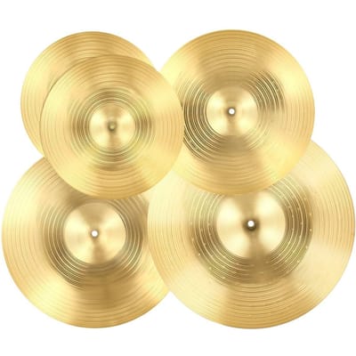 Pack de Cymbales 4 Pièces Cymbales Set de Batterie 14 16 18 20 Pouces Cymbales pour Batterie