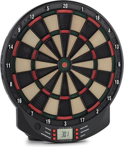 OneConcept Dartomat - Dartautomaat, elektronisch dartbord, E-Darts, 70 spelvarianten, tot 8 spelers, virtuele tegenstander, LED-displays, 6 dartpijltjes, 6 reservepunten, grafietgrijs