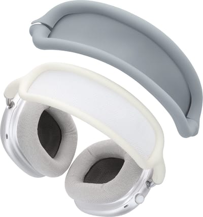 kwmobile band voor koptelefoon - geschikt voor AppleAirPods Max / AirPods Max 2 - Hoofdband cover van zacht siliconen materiaal - In grijs