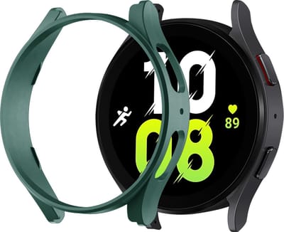 Strap-it PC Hard Case – Geschikt voor Samsung Galaxy Watch 5 44mm – Groen – Hoesje – Beschermhoes – Protector – Bescherming