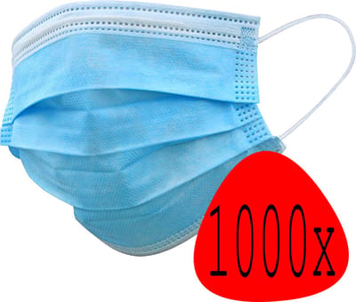 Mondmasker Wegwerp Mondkapje Blauw Wegwerp - Mondkap Wegwerp Niet Medisch - 250 Stuks