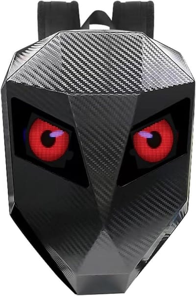 Rugzak met Programmeerbaar LED-scherm en Harde Waterdichte Schaal - APP-bediening - USB-aangedreven - Full Color Dot-scherm 48x48 - LED-motorrugzak.