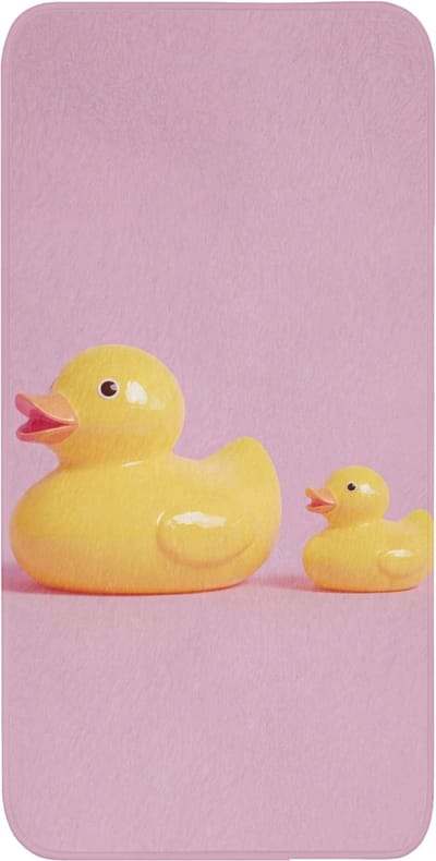 WC mat 60x120 cm - Antislip - Eendjes - Vrolijk - Roze - Toiletmat - Vloermat - Douchemat - Toilet tapijt - Toiletmatten