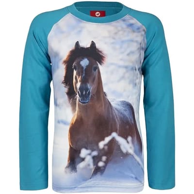Kinder-T-shirt met lange mouwen Red Horse Pixel FW23