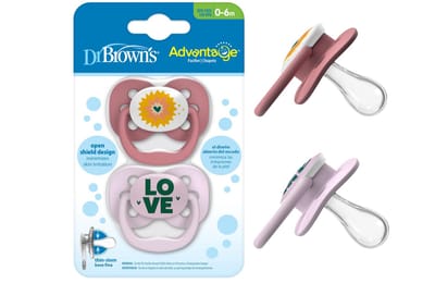 Dr. Brown's Advantage Fopspeen Lavender Love – 0-6 Maanden – 2 Stuks – Baby Speen
