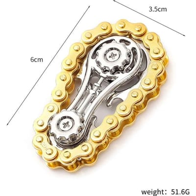Tandwiel Ketting Vingertop Gyroscoop Fidget Spinner Anti Stress Speelgoed Voor Volwassene Metaal Fietsketting Edc Anti Angst Roterende Gyro Cadeau