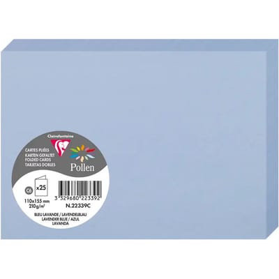 Stuifmeel van Clairefontaine dubbele kaart C6, lavendelblauw