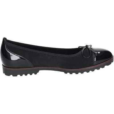 Dames ballerina's in marineblauw leer Gabor