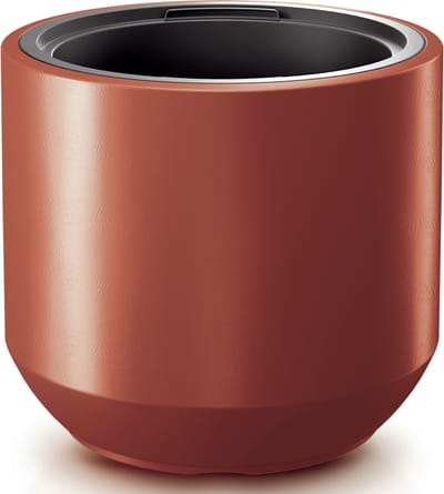 Prosperplast Plantenpot/bloempot Sevilla - buiten/binnen - kunststof - koper - D39 x H35 cm - met binnenpot