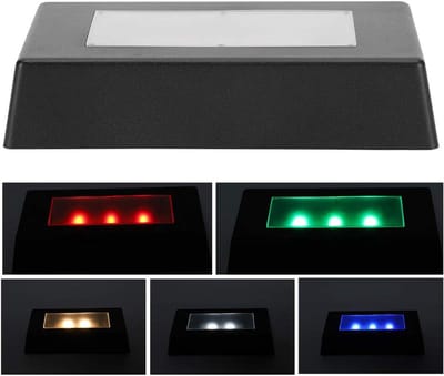 Led Verlichting Basis - Lichtvoet Meerkleurig - Decoratieve Verlichting - 7 Kleurwisselingen - 11 cm - Zwart