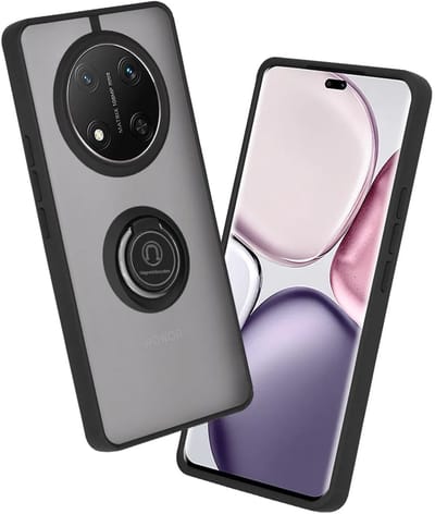 Hoesje geschikt voor HONOR Magic7 Lite/X9c - Techsuit Glinth Back Cover met ring en magneet - Zwart