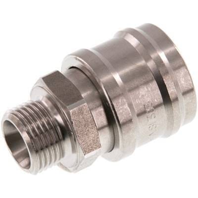 RVS DN 7.2 (Euro) Luchtkoppeling Snelkoppeling G 3/8 inch Buitendraad - CLS7-M-S-038