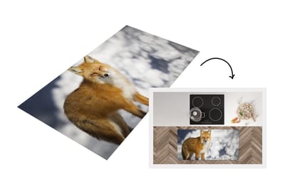 Keukenloper - Loper keuken - Vos - Sneeuw - Rood - 120x60 cm - Keukenloper vinyl