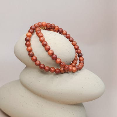Ava & Imber | Ligna Ketting Rosewood | Houten Damesketting met Verlengstukje | 6mm Kralen Hout