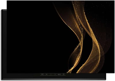 KitchenArt - Golden Flow – Inductie Beschermer - 80x52 cm - Kookplaat Beschermer - Luxe Afdekplaat Inductieplaat - Anti-slip & Oprolbaar - Beschermmat Inductiekookplaat