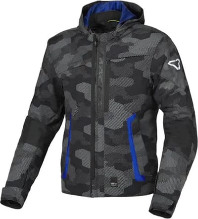 Macna Riggor Textile Waterproof Jas Zwart Blauw - Jas