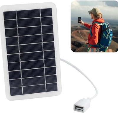MMP® Draagbaar Zonnepaneel - Solar Charger - Opvouwbaar Zonnepaneel - 6w - 18x15x2cm - Wit