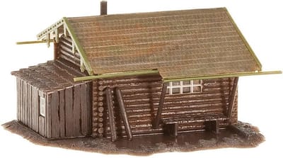 Model Bouwhuis - Houten Schuur - Modelbouw - Gedetailleerd Ontwerp - 8.3x7.8x4cm - Multicolor