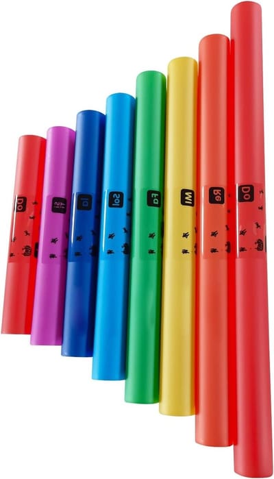 8-delig Kleurvol Muziek Tube Set, Percussie Instrument voor Kinderen, Perfect voor Verjaardagsgeschenken en Schooloptredens