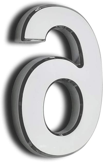Huisnummer Sticker - Adresnummer Deur - Huis Markeren - Zelfklevend 3D Design - 10 cm Hoog - Zilver