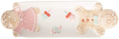 Clayre & Eef Decoratie schaal 30x10x5 cm Wit Keramiek