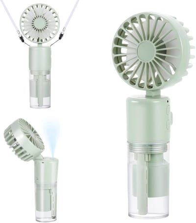 Draagbare handventilator met waternevel - Mini USB ventilator met 4 snelheden voor kantoor, reizen en kamperen