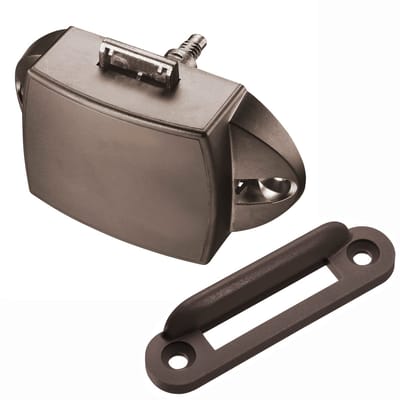 SOTECH Push-Lock espagnoletslot 77 x 44,5 x 21 mm bruin, eenzijdige bediening, deurslot voor boot & caravan
