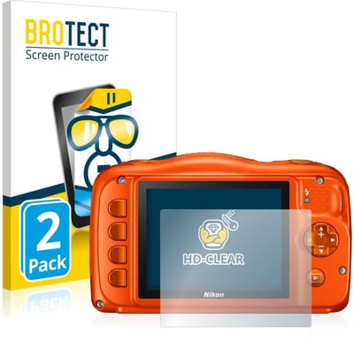 BROTECT - Screenprotector voor Nikon Coolpix W150 - Folie Beschermfolie transparant 2 Stuks