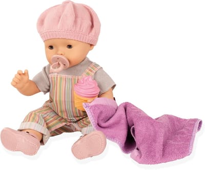 Badpop Pop 42 cm met Slaapogen en 9-delige Strand Set