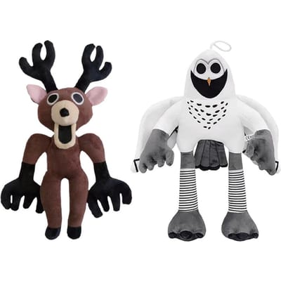 99Nights Horror Game Pluche Speelgoed 99 Nachten In Het Bos Hert Witte Uil Knuffeldier Pluche Poppen Kinderspeelgoed jongen Halloween Cadeau