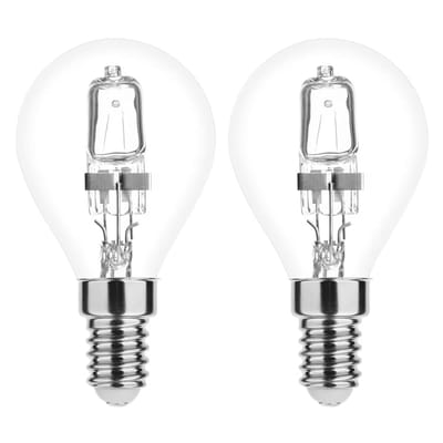 Modee E14 Halogeen Lamp Dimbaar 28W ECO - 370lm - 2700K - Warm Wit - ECO Halogeen Globe Mini P45 - 2 stuks