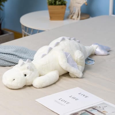 Dailygoods- Draak Knuffeldier Zacht en Stevig - Gewogen Draak Pluche - Klein Draak Knuffeldier - 70 cm - 0,9 kg - Ideaal voor Kinderen en Volwassenen