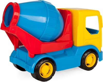 Betonmixer Truck - Bouwplaatsvoertuig Kinderen - Creatief Spelen - Draaibare Trommel - 23.5 x 11.5 x 17 cm - Meerkleurig